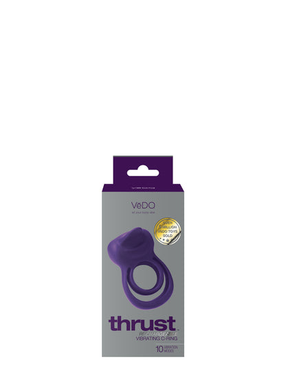 VeDO Thrust Rechargeable Silicone Vibrating Dual C-Ring Cock Ring – Purple