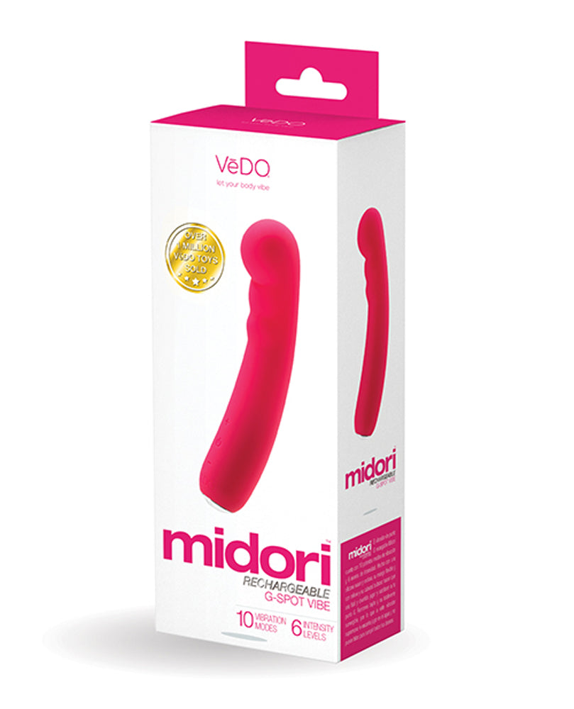 Midori Rechargeable G-Spot Vibe - 10 Vibration Modes - Foxy Pink