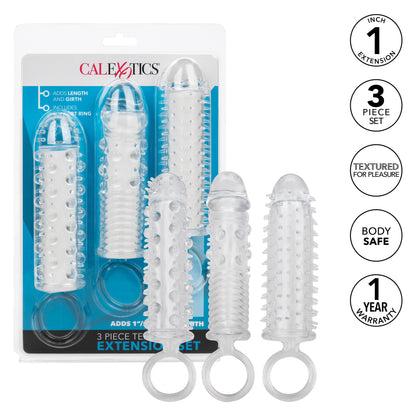CalExotics 3 Piece Textured Extension Set - Clear