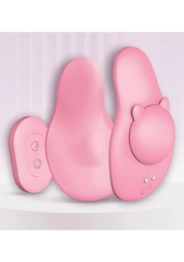 Icon Brands Ultra Panty Vibe Here Kitty Kitty Panty Vibrator, Liquid Silicone, 10 Speeds, Pink