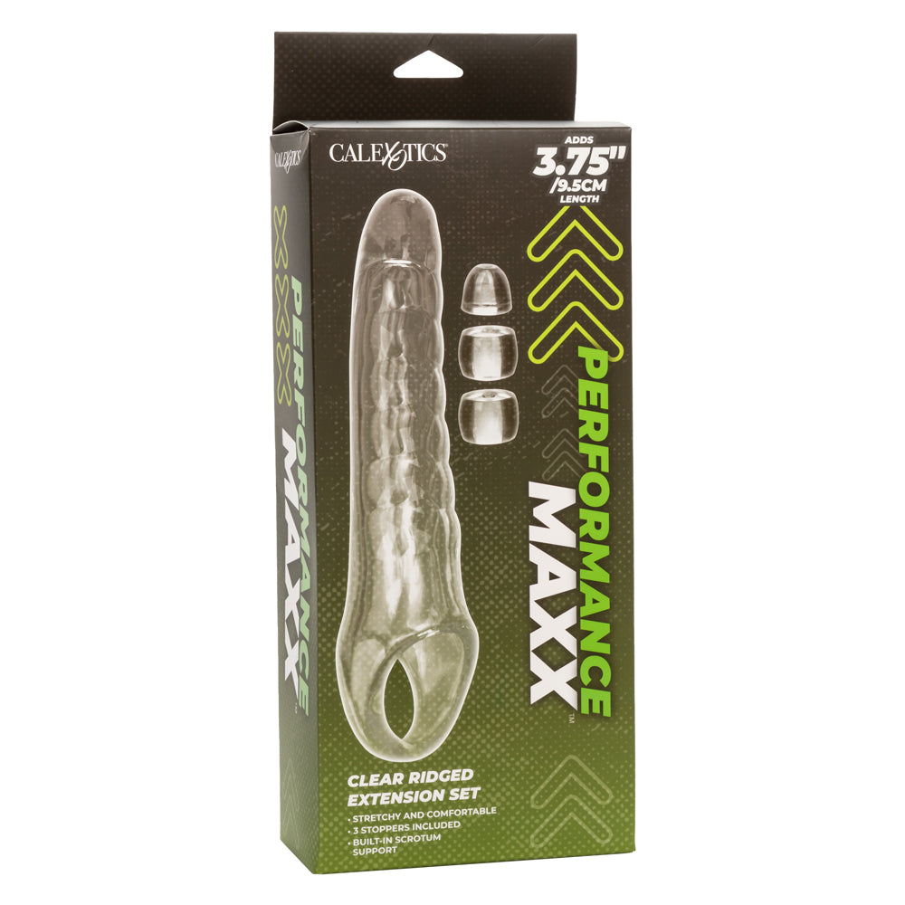 CalExotics Performance Maxx Clear Extension Kit – Clear, 3.75" Head, Body-Safe Material