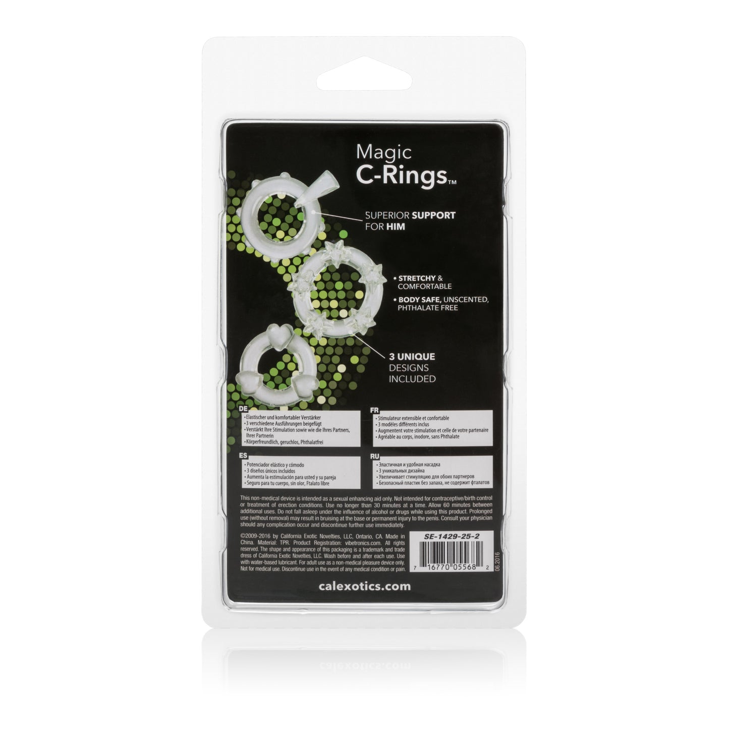 CalExotics Magic C-Rings Erection Enhancement Rings – Clear