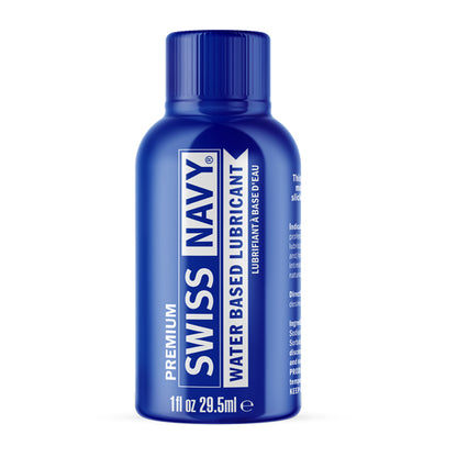 Swiss Navy Water Based Lubricant 1oz – Clear – Compatible with Adult Toys
