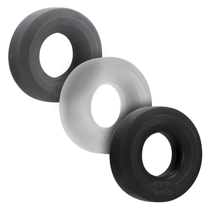 Hunkyjunk HUJ3 C-Ring 3 Pack - Super-Stretchy Grip - Multi