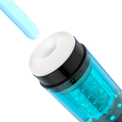 Adrian Water Spa Rotating Male Masturbator - Blue - 5 Rotating Modes - Waterproof