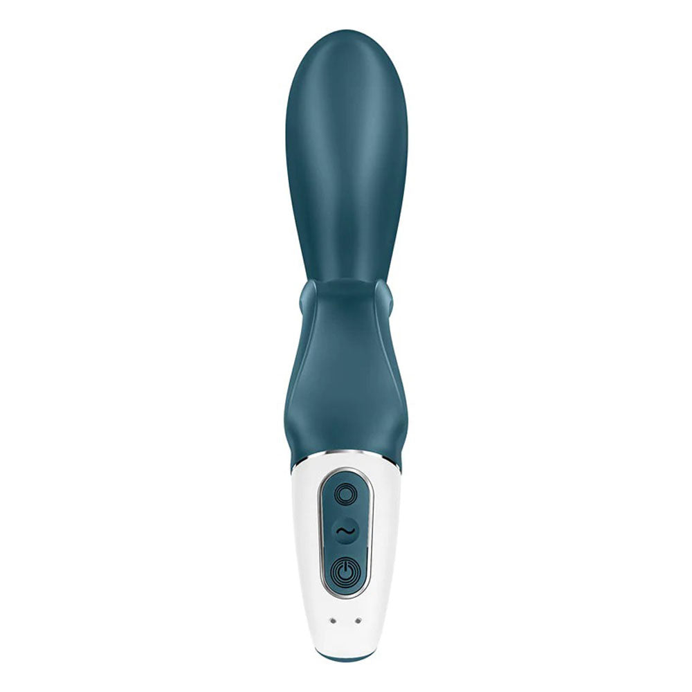 Satisfyer Hug Me Rabbit Vibrator - G-Spot and Clitoral Stimulation - Grey/Blue