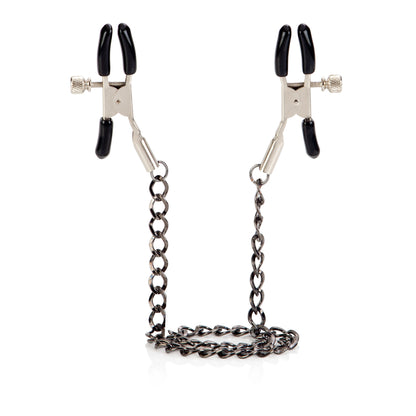 CalExotics First Time Fetish Nipple Teasers – Fully Adjustable Clamps – Silver