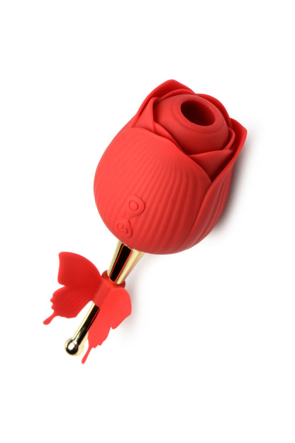 Bloomgasm Flutter Rose Sucking Rose with Butterfly Teaser – Red