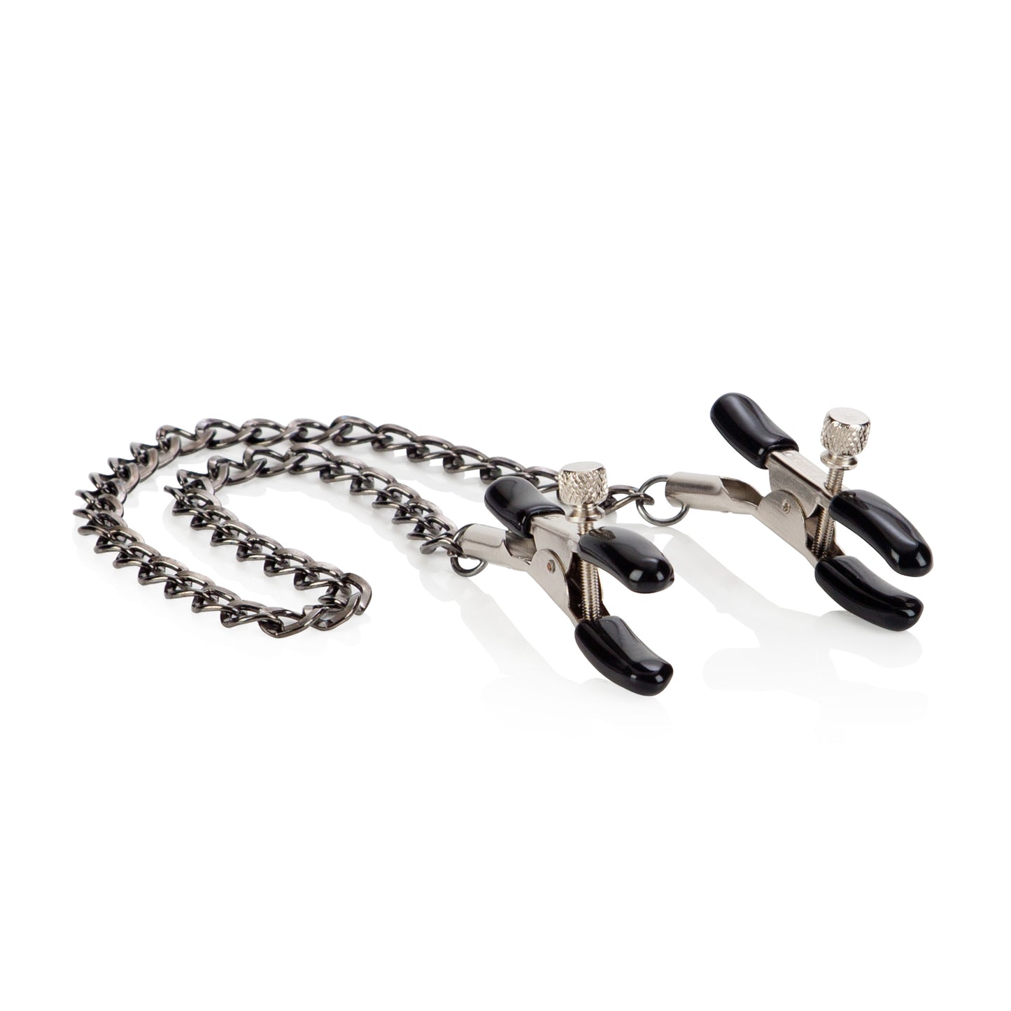 CalExotics First Time Fetish Nipple Teasers – Fully Adjustable Clamps – Silver