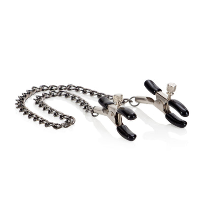 CalExotics First Time Fetish Nipple Teasers – Fully Adjustable Clamps – Silver