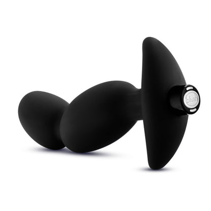 Anal Adventures Platinum Silicone Vibrating Prostate Massager - Curved for Prostate Stimulation - Black