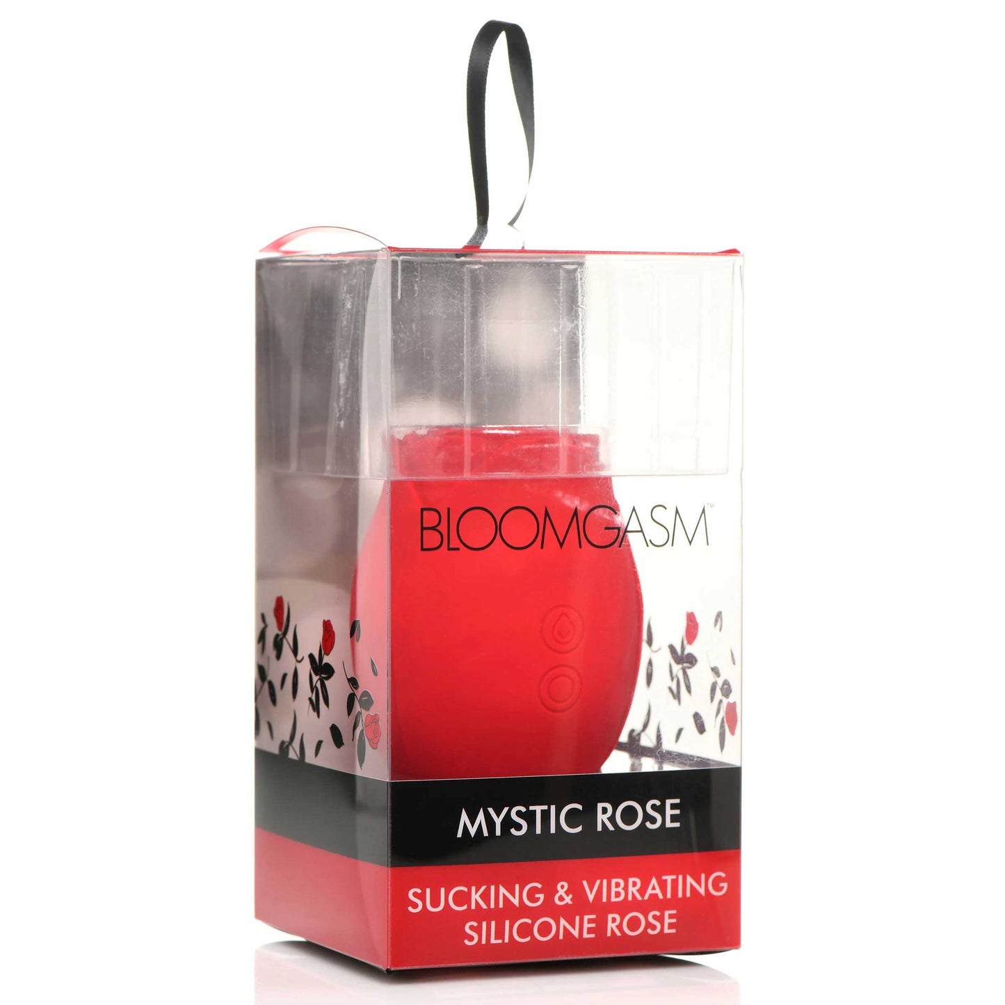 Mystic Rose Sucking and Vibrating Silicone Rose - Red - Multi-Function Toy