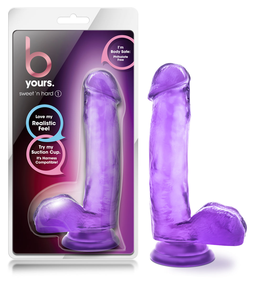 Blush B Yours Sweet N Hard 1 Dildo – Purple – Realistic Design with Suction Cup Base