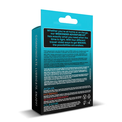 Wicked Weekender Adventure Kit - Travel-sized Lubricants and Toy Cleaner
