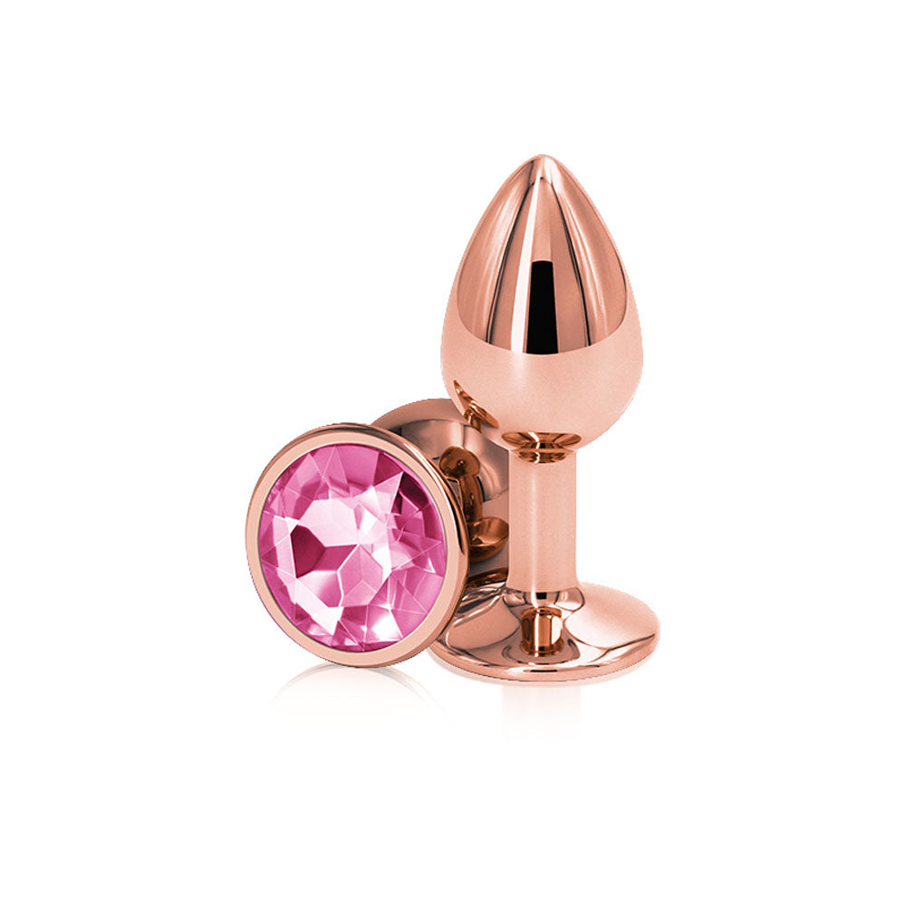 Rear Assets Small Chrome-Plated Anal Toy - Rose Gold