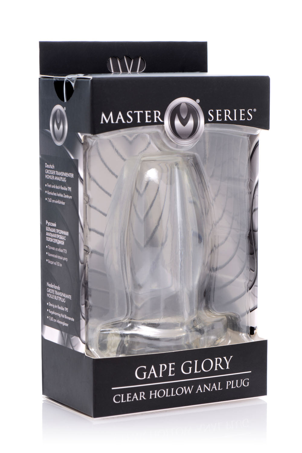 XR Brands Peephole Clear Hollow Anal Plug – Small – Clear