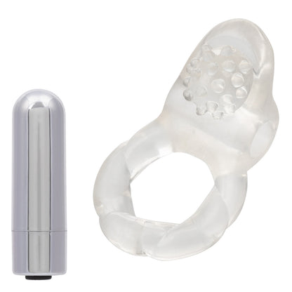 CalExotics Nubby Lover's Delight Rechargeable Couples Enhancer – Clear