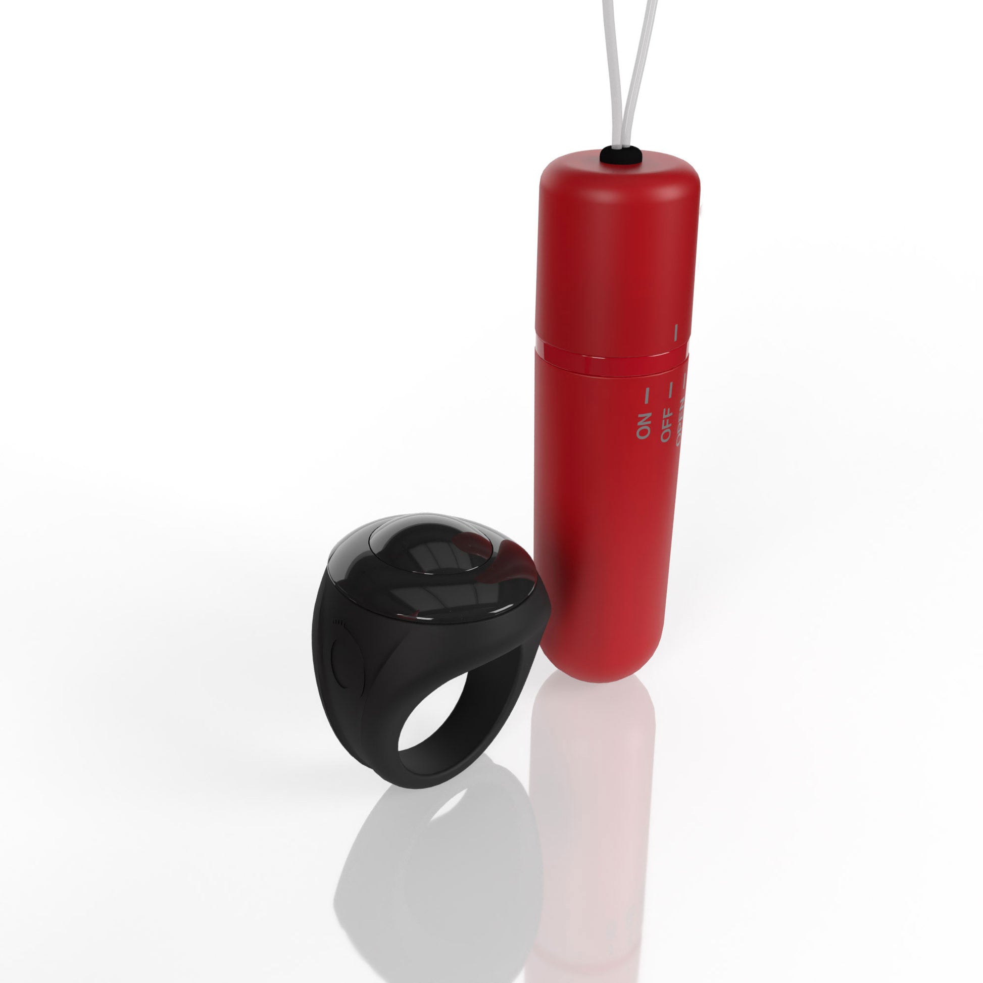 Screaming O Vibrating Panty Set with Remote Control Ring - Red