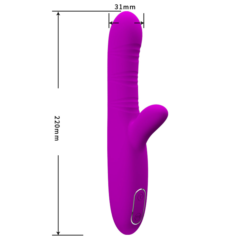 Pretty Love Angelique Come Hither G-Spot Vibrator with Clitoral Stimulator – Fuchsia