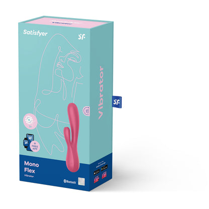 Satisfyer Mono Flex Rabbit Vibrator – Red – G-spot and Clitoral Stimulation
