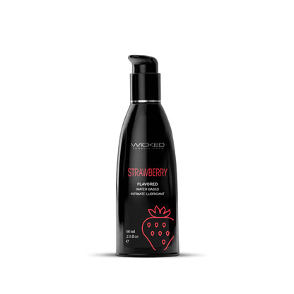 Wicked Aqua Strawberry Flavored Water Based Intimate Lubricant - 2 Fl. Oz.
