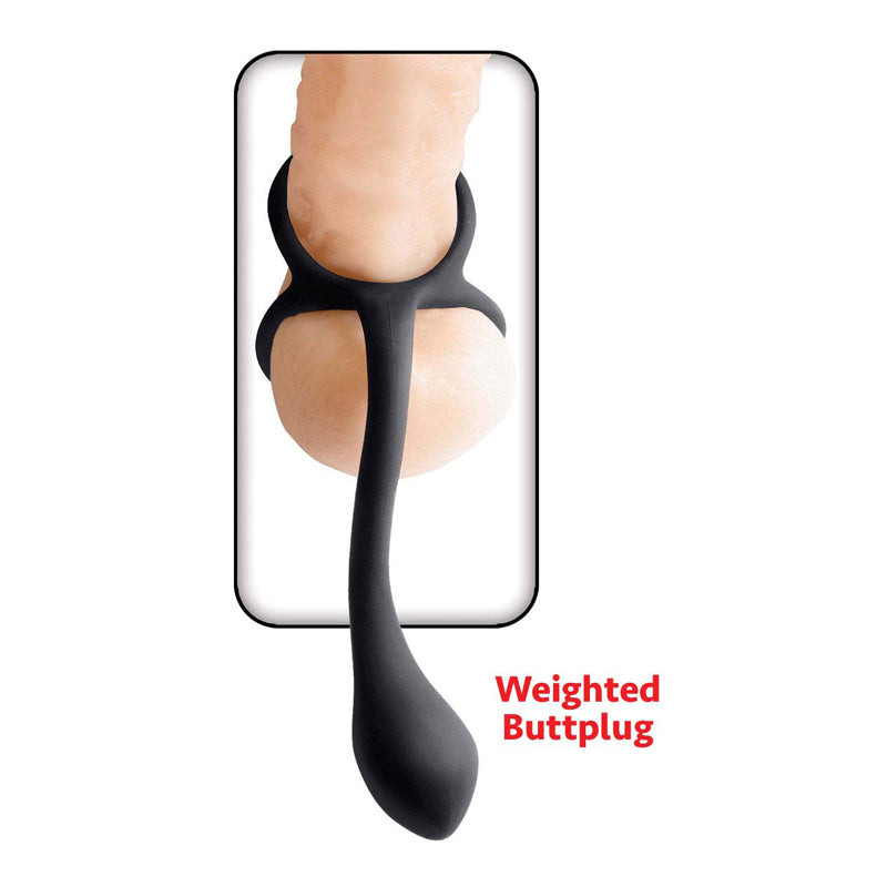 Nasstoys My Cock Ring with Butt Plug - Black - Waterproof, Phthalate Free