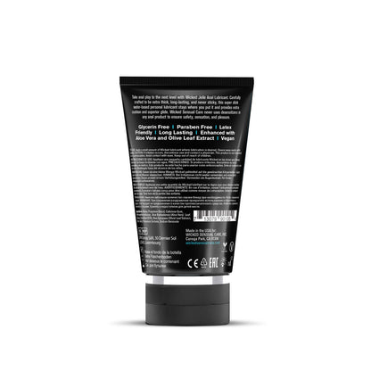 Wicked Jelle Water-Based Anal Lubricant - 4 Fl. Oz. - Glycerin-Free