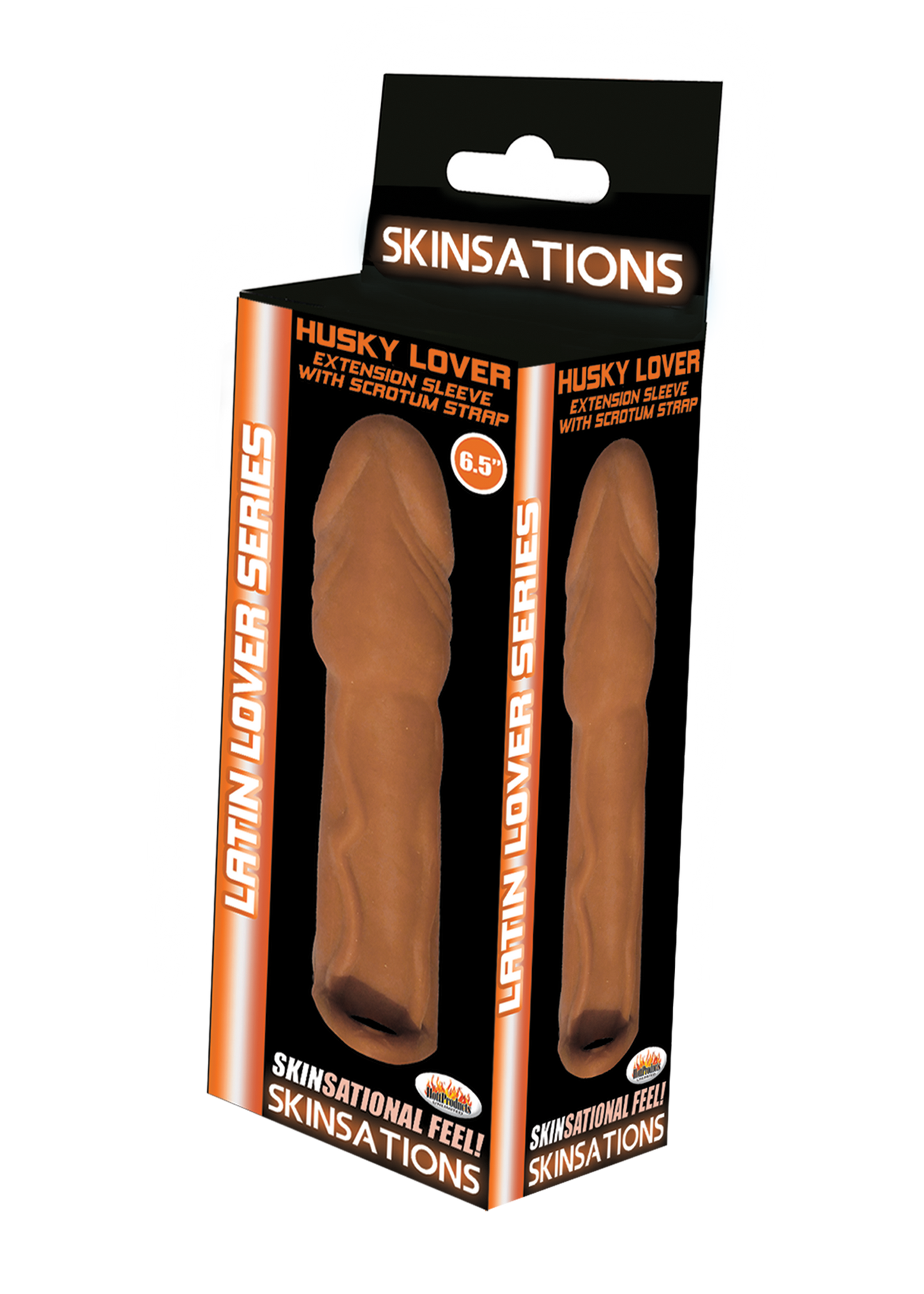 Skinsations Latin Lover Series Husky Lover 6.5 Inch Sleeve - Brown