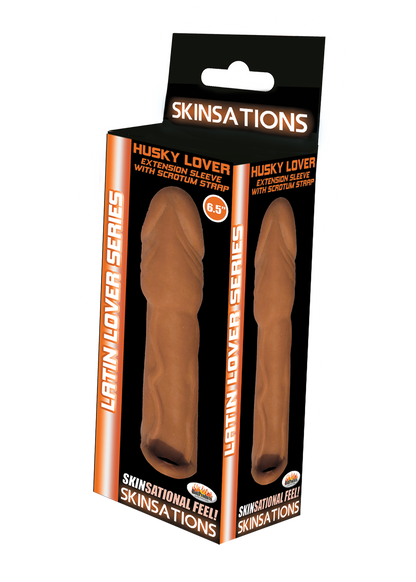 Skinsations Latin Lover Series Husky Lover 6.5 Inch Sleeve - Brown