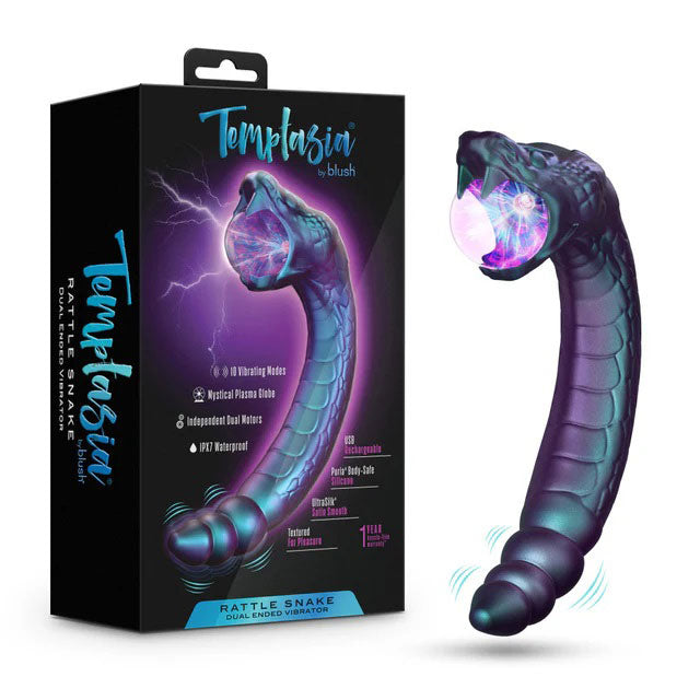 Temptasia Rattle Snake Dual Motor Pulse Vibrator - Multi-Function, Waterproof