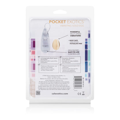 CalExotics Pocket Exotics Vibrating Egg – Multi-Speed Vibrator – Gold