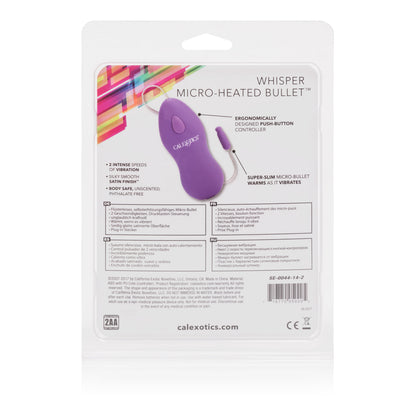 CalExotics Whisper Micro Heated Bullet - Multi-Speed Vibrator - Purple