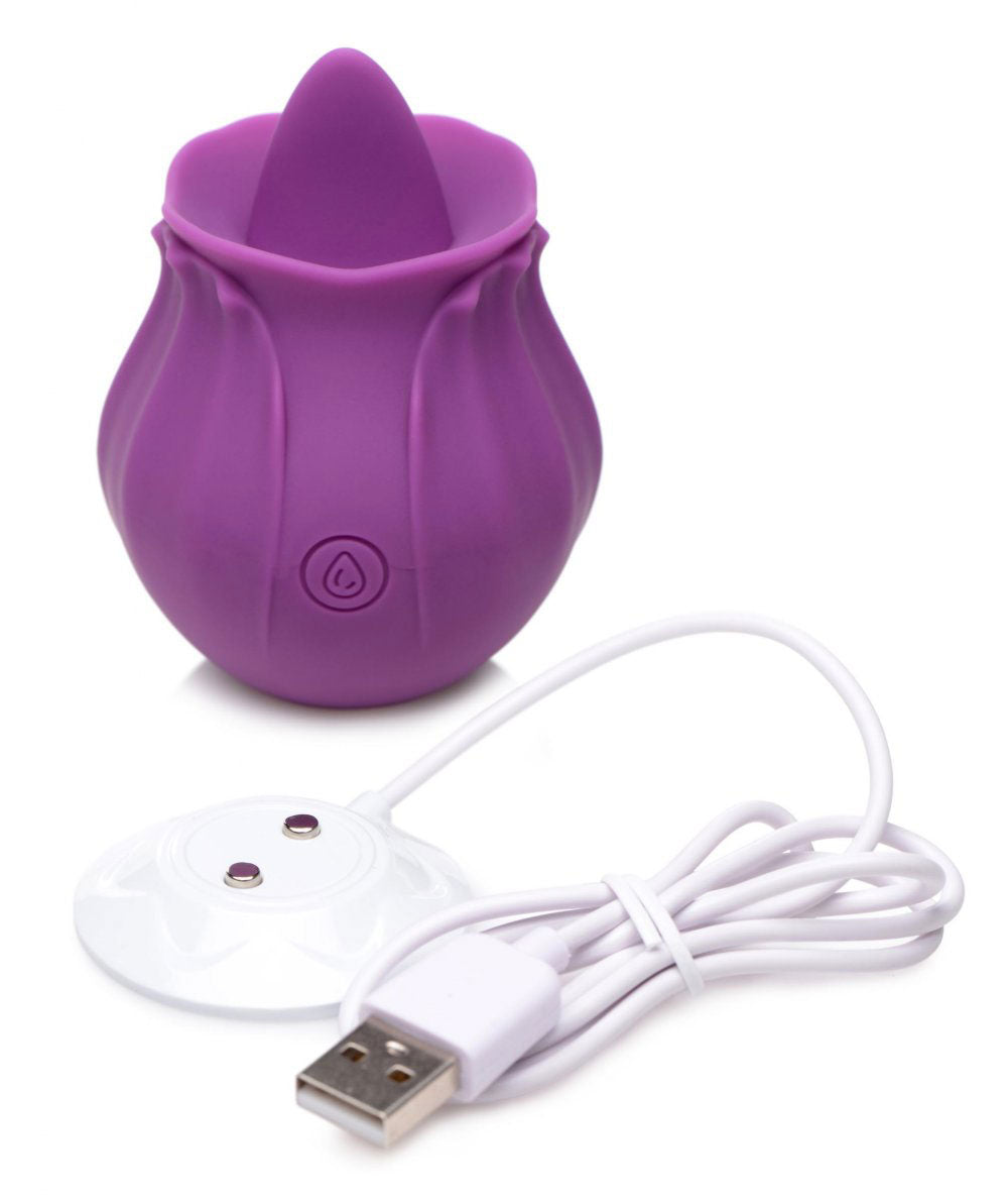 Inmi Bloomgasm Wild Violet Licking Silicone Stimulator - Violet