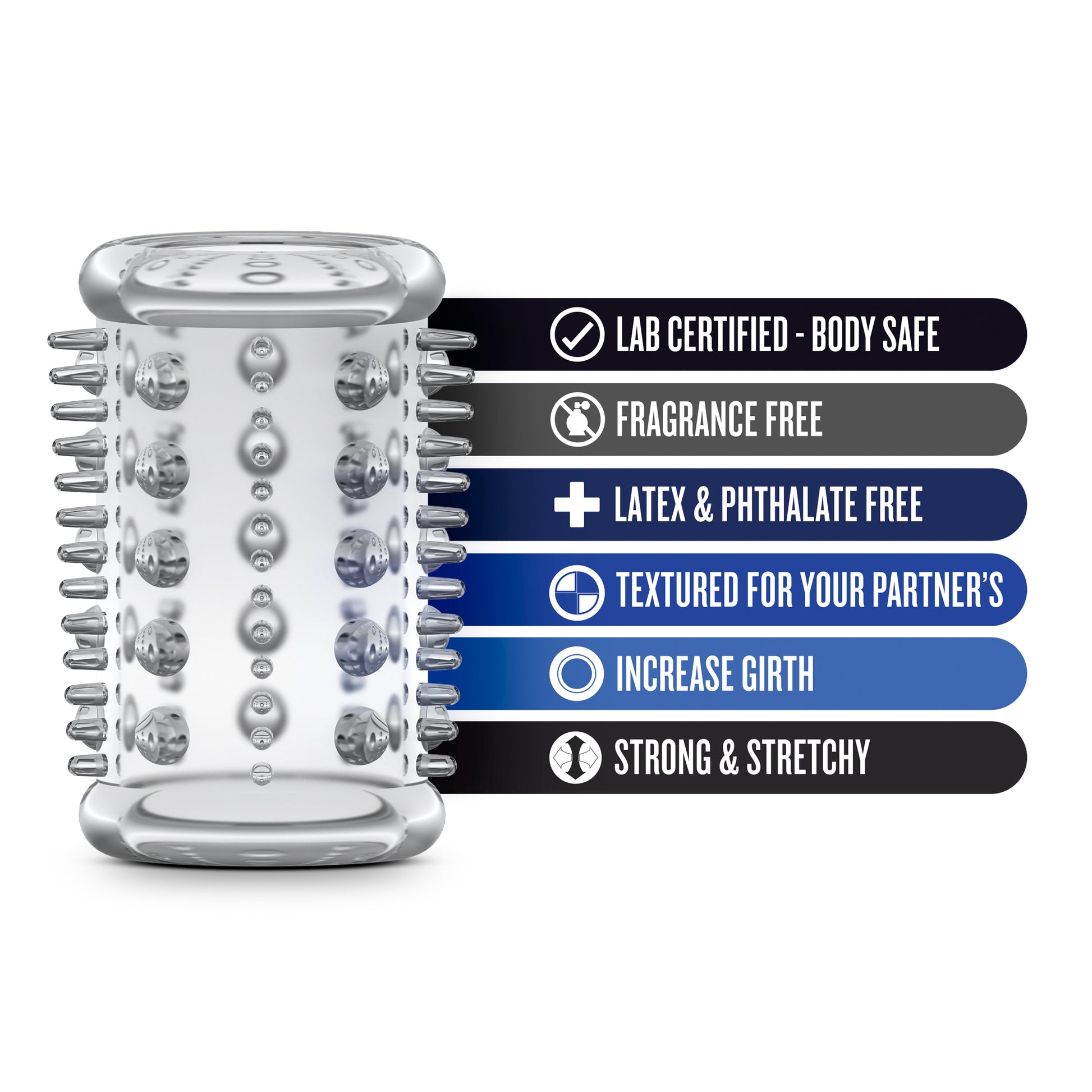 Blush Stay Hard Cock Sleeve 03 – Clear Enhancement Sleeve