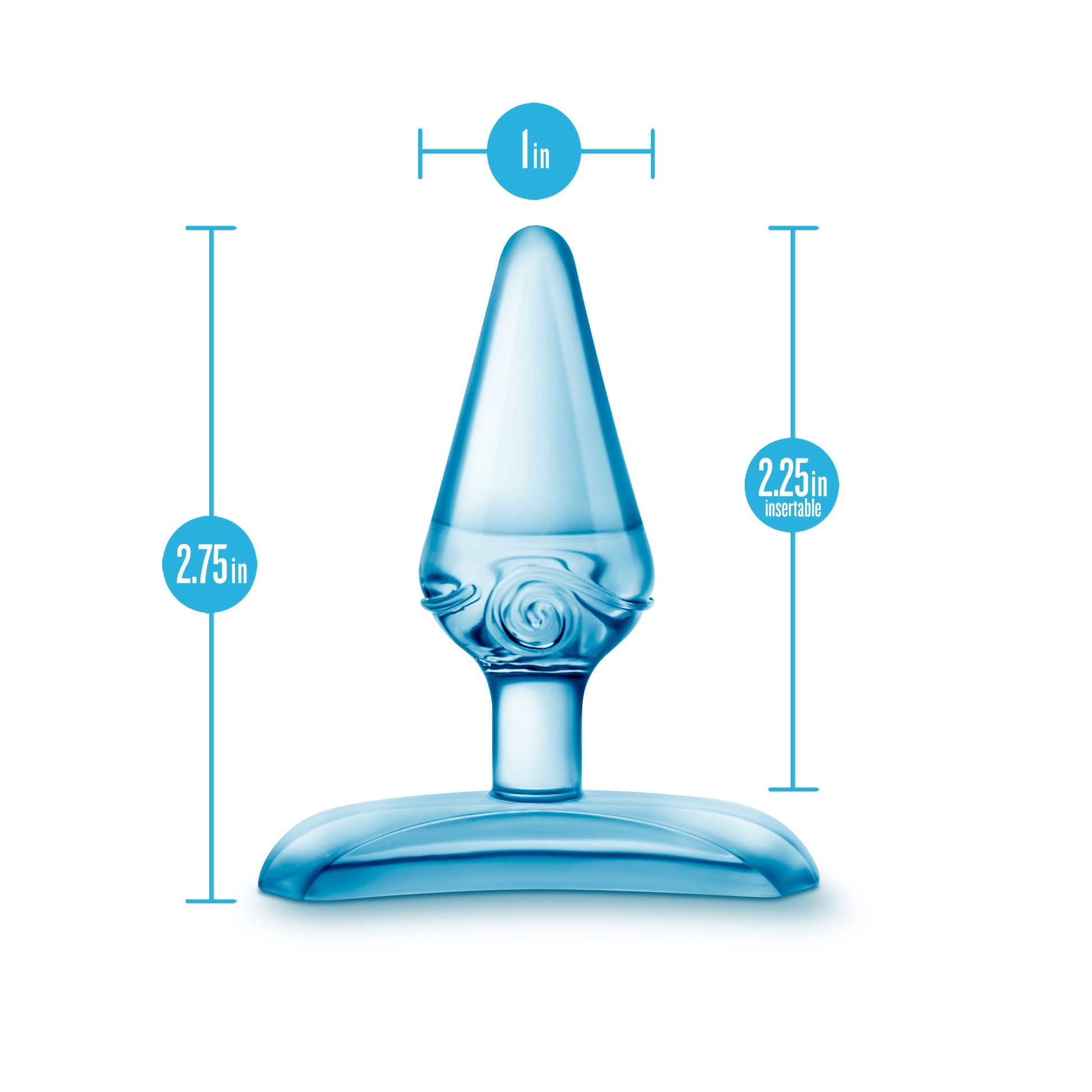 Blush Jolly Plug Anal Toy for Beginners with Tapered Tip – Blue
