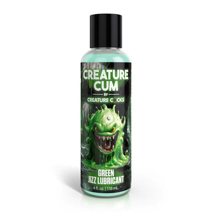 XR Brands Creature Cum Green Water-Based Lubricant 4oz – Body-Safe, Unscented