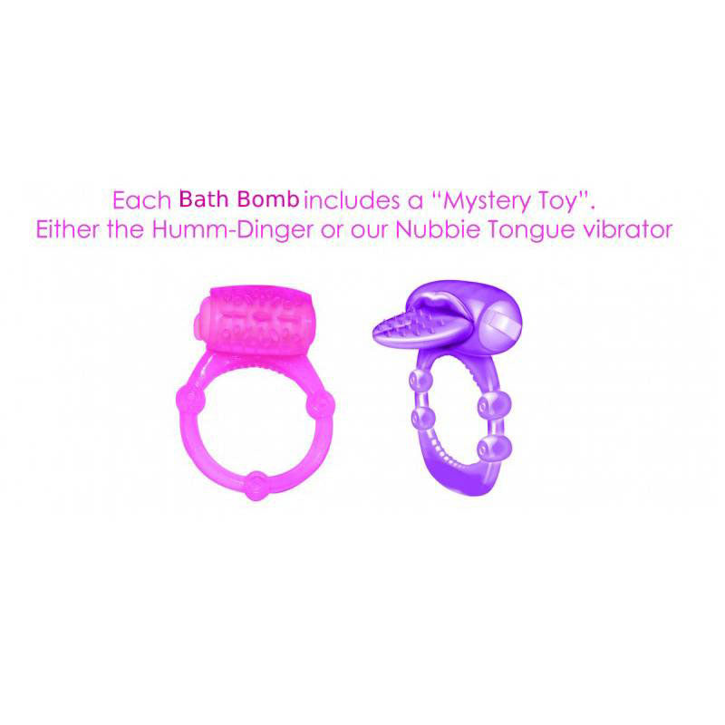 Hott Products Hearts Aflame Erotic Bath Bomb with Mystery Vibrating Toy – Pink