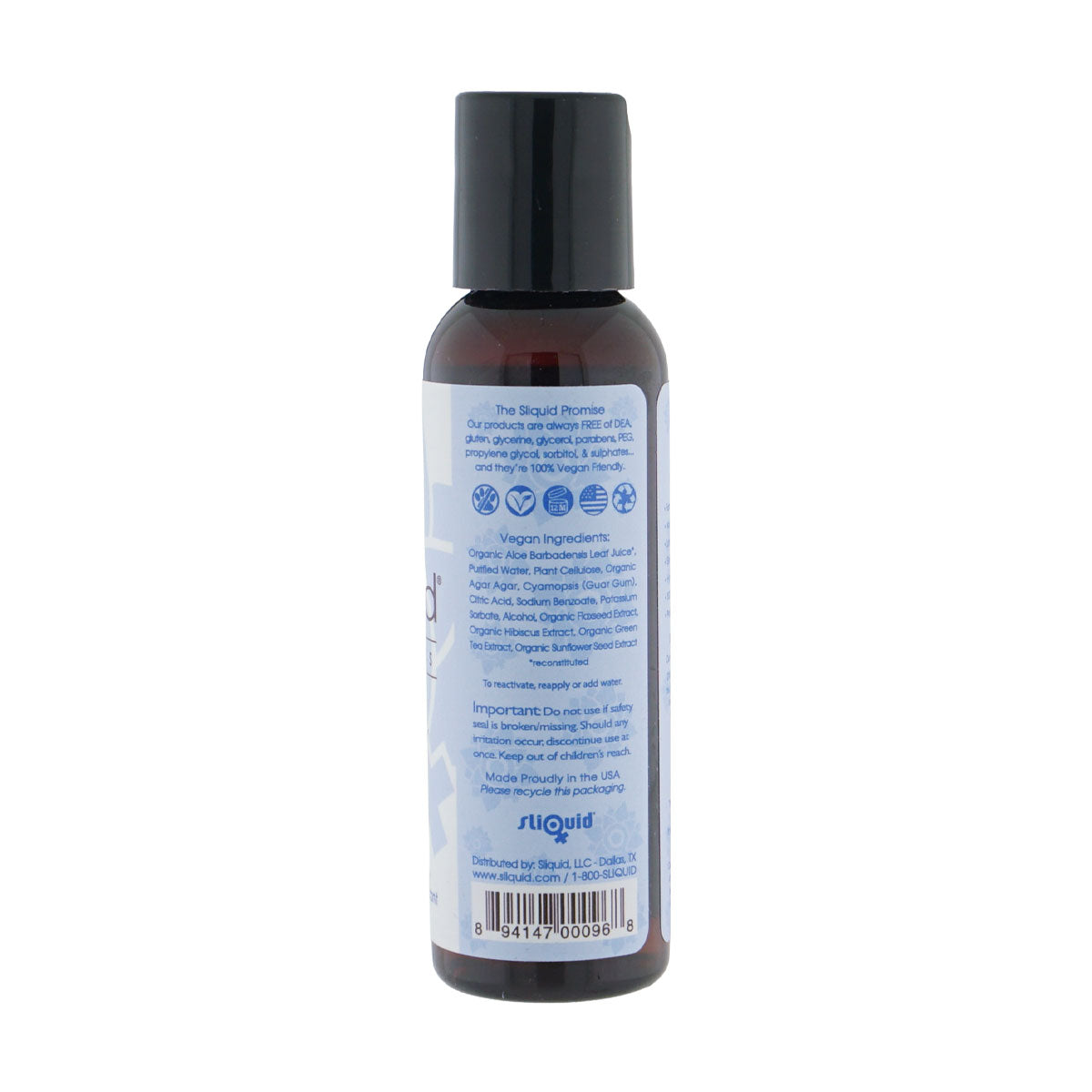 Sliquid Organics Natural Water-Based Lubricant – 2 Fl. Oz. (59 ml)