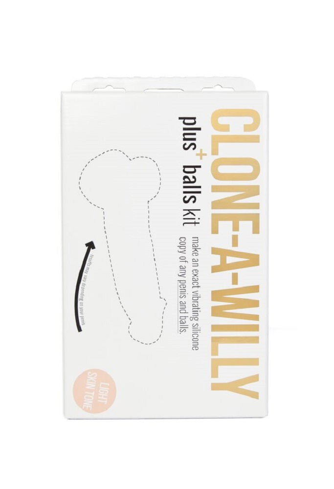 Clone-a-Willy Plus Balls Kit - Vibrating Silicone Penis and Balls Mold - Light Skin Tone
