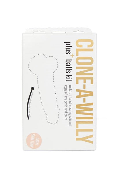 Clone-a-Willy Plus Balls Kit - Vibrating Silicone Penis and Balls Mold - Light Skin Tone