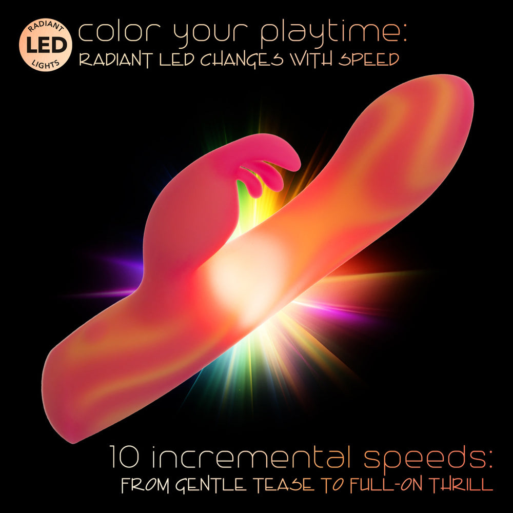 CalExotics Endless Summer Moonlight Magic Dual-Motor Rabbit Vibrator, Rechargeable, Orange