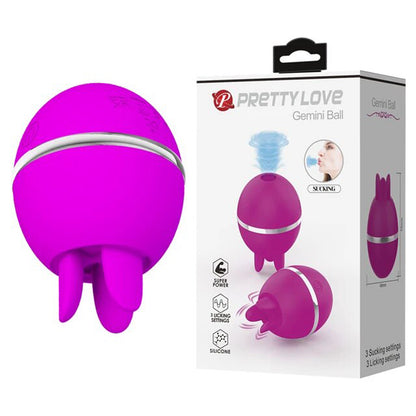 Pretty Love Gemini Ball - Multi-Function Silicone Stimulator - Fuchsia
