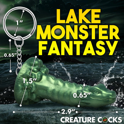 XR Brands Cockness Monster Keychain – Green, Mini Fantasy Accessory