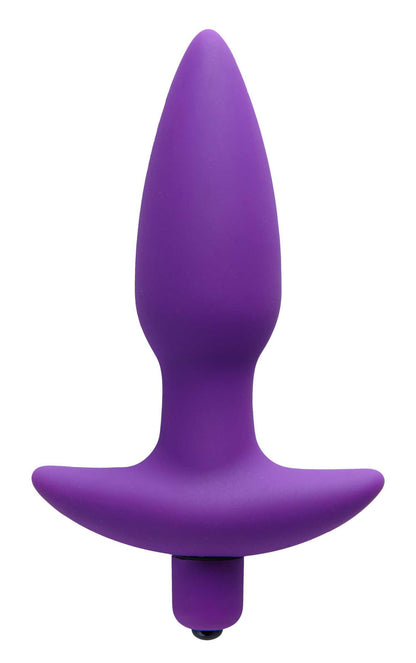 Aria Medium Vibrating Silicone Anal Plug - Purple