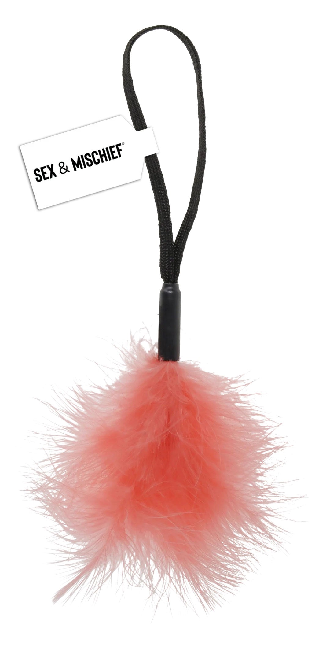Peach Wrist Feather Tickler – Soft Turkey Feathers with Comfortable Wrist Loop