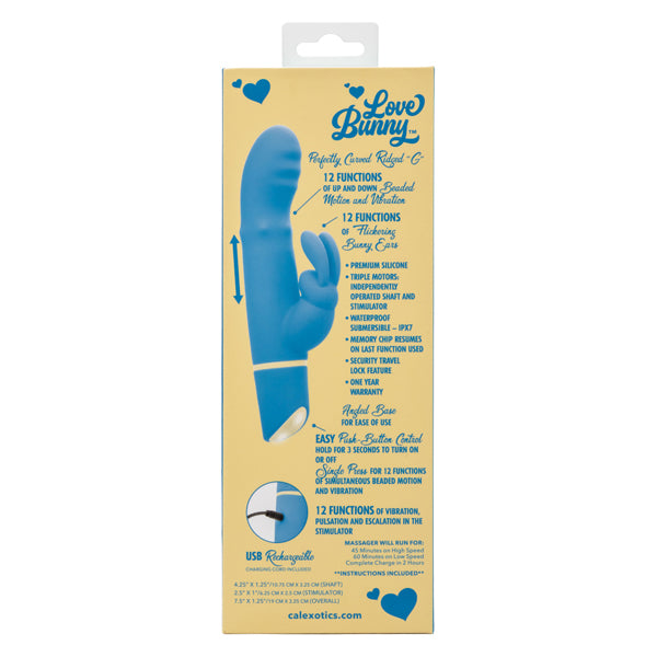 CalExotics Love Bunny Beaded G Bunny Vibrator with Dual Motors – Blue