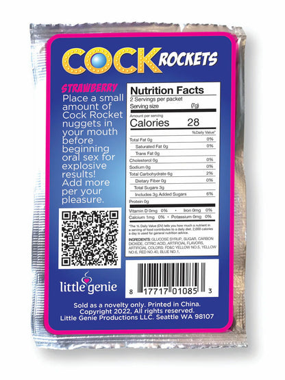Cock Rockets Strawberry Oral Sex Candy – Strawberry Flavor