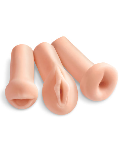 Pipedream PDX All 3 Hole Stroker Kit – Beige