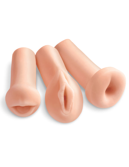 Pipedream PDX All 3 Hole Stroker Kit – Beige