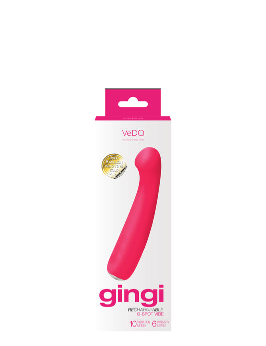 Gingi Rechargeable Silicone G-Spot Vibrator – Pink